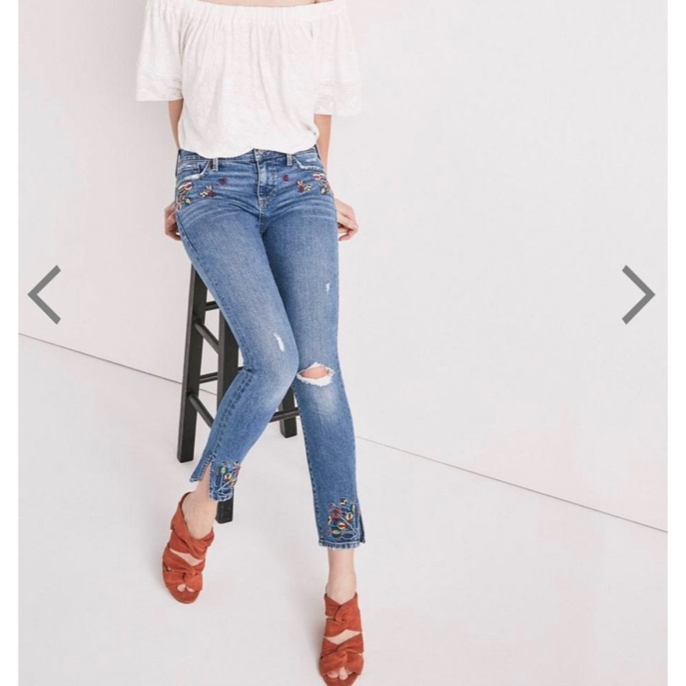 Lucky Brand Embroidered Ava Mid-Rise Skinny Jean